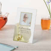 Signe De Table Fleur d'orchidée sur la fête blanche de la vie fun (In SItu)