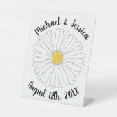 Signe De Table Fleur Jardin Floral Jaune Blanc (Recto)