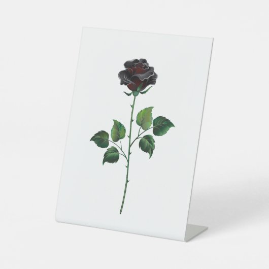 Signe De Table Fleur rose noire (Recto)