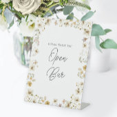 Signe De Table Fleur sauvage aquarelle Mariage Open Bar