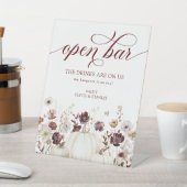 Signe De Table Fleur sauvage Automne Mariage Open Bar (In SItu)