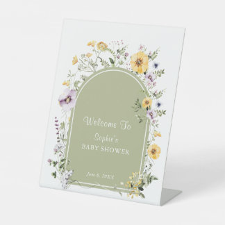 Signe De Table Fleur sauvage Baby In Bloom Baby shower Bienvenue