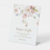 Signe De Table Fleur sauvage Boho Baby shower Déchets Raffle (Recto)