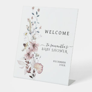 Signe De Table Fleur sauvage boho minimum Baby shower moderne Acc