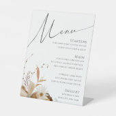 Signe De Table Fleur sauvage d'automne Boho | Menu Mariage (Recto)
