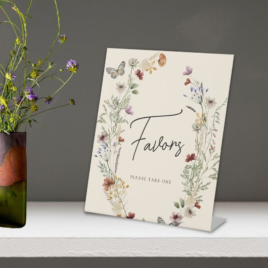 Signe De Table Fleur sauvage de Fête des mariées de papillon Fave