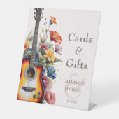 Signe De Table Fleur sauvage de guitare Ampersand Cadeaux de mari (Recto)