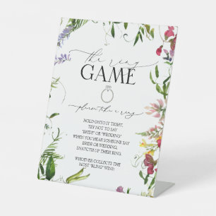 Signe De Table Fleur sauvage d'été aquarelle Floral Le Jeu des An