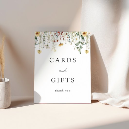 Signe De Table Fleur sauvage d'été - de champ Cartes de mariage
