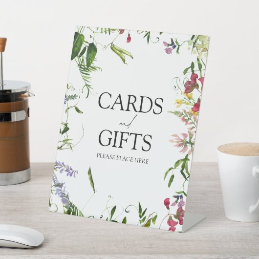 Signe De Table Fleur sauvage d'été moderne Calligraphie Mariage c (In SItu)