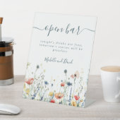 Signe De Table Fleur sauvage dynamique Mariage Open Bar (In SItu)