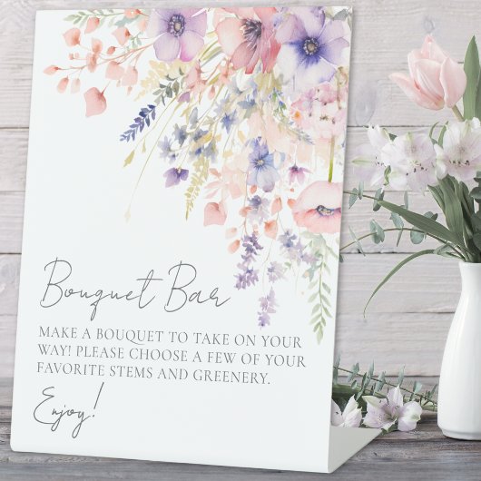 Signe De Table Fleur sauvage Faire Un Bouquet Bar Fleur