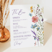 Signe De Table Fleur sauvage Fleur Fleur Florale Mariage Bar