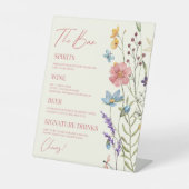 Signe De Table Fleur sauvage Fleur Fleur Florale Mariage Bar (Recto)