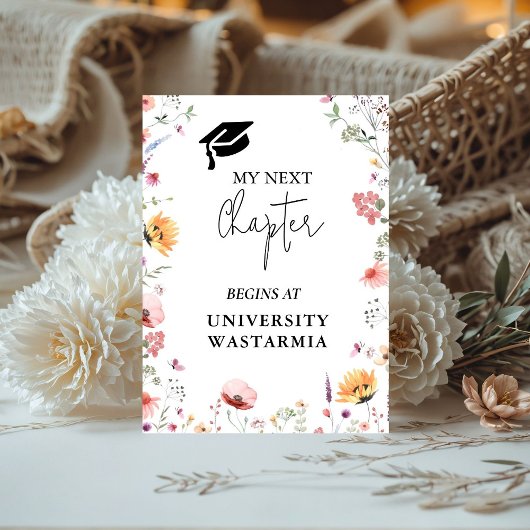 Signe De Table Fleur sauvage Garden Mon prochain chapitre Graduat