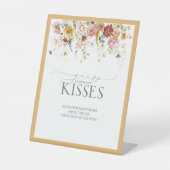 Signe De Table Fleur sauvage Jaune élégant Combien de baisers (Recto)