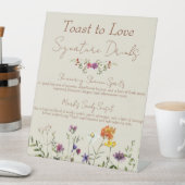 Signe De Table Fleur sauvage Mariage Signature Boissons (In SItu)