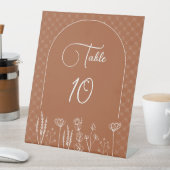 Signe De Table Fleur sauvage orange brûlé Mariage d'arc de Bohême (In SItu)