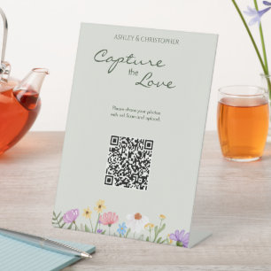 Signe De Table Fleur sauvage russe moderne photo Mariage