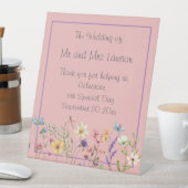 Signe De Table Fleur sauvage rustique Boho Dusty Mariage rose (In SItu)