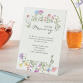 Signe De Table Fleur sauvage Rustique Moderne En Mariage Memoriam (In SItu)