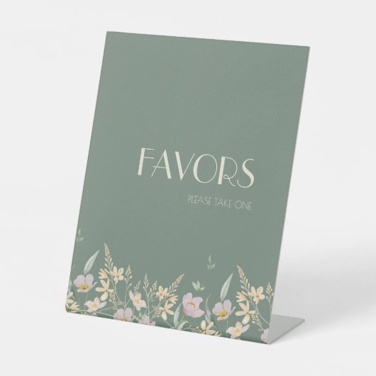 Signe De Table Fleur sauvage Sage Déco Faveurs de mariage (Recto)