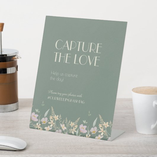 Signe De Table Fleur sauvage Sage Deco Mariage Capturer l'amour (In SItu)