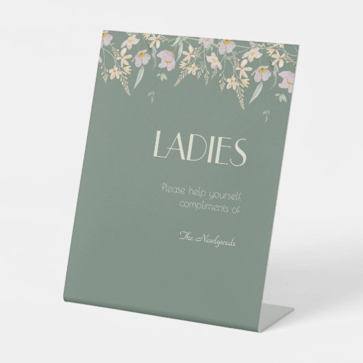 Signe De Table Fleur sauvage Sage Deco Mariage Dames Salle de bai (Recto)
