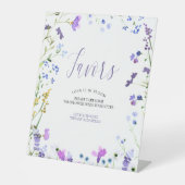 Signe De Table Fleur sauvage violet Faveurs Tableau Piédestal Sig (Recto)
