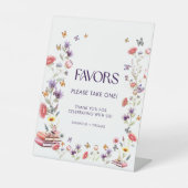 Signe De Table Fleur Sauvage Violette Cadeau de Fiançailles (Recto)