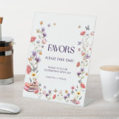 Signe De Table Fleur Sauvage Violette Cadeau de Fiançailles (In SItu)