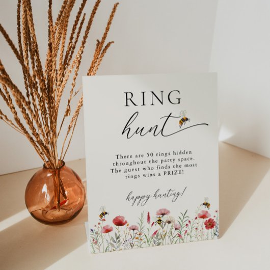 Signe De Table Fleur sauvage Voulait Être Ring Chasse Fête des ma