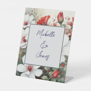 Signe De Table Fleurs aquarelles professionnelles tendance modern