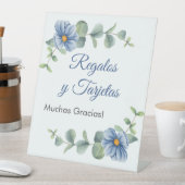 Signe De Table Fleurs bleues Feuilles vertes Baptême Cadeaux et c (In SItu)