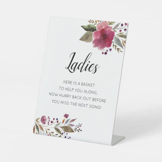 Signe De Table Fleurs Bourgognes Dames Salle de bain Panier Maria (Recto)