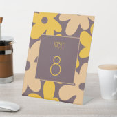 Signe De Table Fleurs Brown simples et modernes Mariage Numéro de (In SItu)