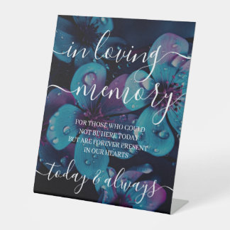 Signe De Table Fleurs calligraphiées colorées audacieuses personn