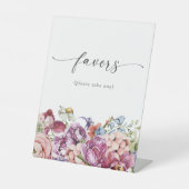 Signe De Table Fleurs Colorées Élégantes (Recto)