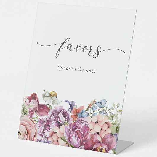Signe De Table Fleurs Colorées Élégantes