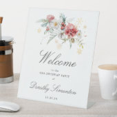 Signe De Table Fleurs d'aquarelle d'hiver 40e anniversaire Bienve (In SItu)