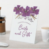 Signe De Table Fleurs d'aquarelle violette Cartes et cadeaux (In SItu)