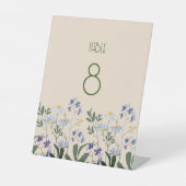 Signe De Table Fleurs de champ modernes simples Mariage Numéro de (Recto)