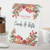 Signe De Table Fleurs de Jardin Floral Rouge Cartes de Mariage &  (In SItu)