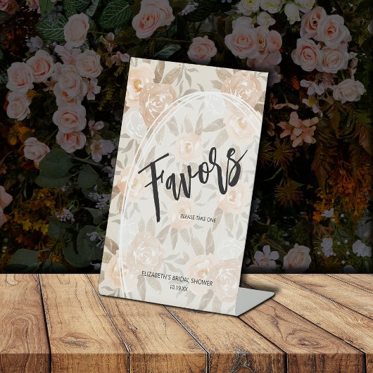 Signe De Table Fleurs de Pêche Rustiques FAVEURS Enterrement de V