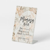 Signe De Table Fleurs de Pêche Rustiques Fête des mariées Mimosa (Recto)