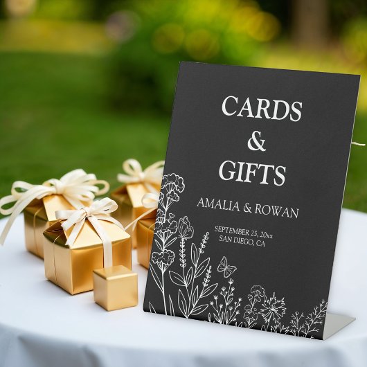 Signe De Table Fleurs de prairie Cartes et Cadeaux Mariage