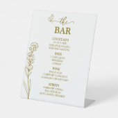 Signe De Table Fleurs de prairie "Le Bar" Mariage (Recto)