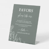 Signe De Table Fleurs de prairie privilégient le Mariage (Recto)