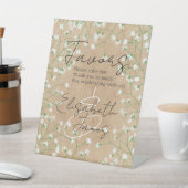 Signe De Table Fleurs de souffle du bébé rustique S'il vous plaît (In SItu)