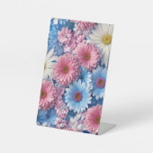 Signe De Table fleurs design palstique (Recto)